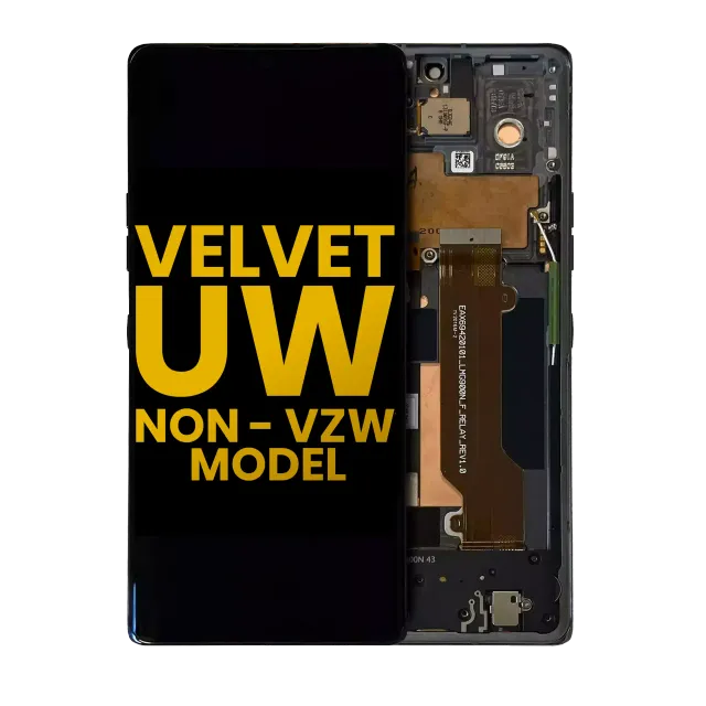 OLED displej s rámečkem pro LG Velvet 5G (Non-Verizon 5G UW Frame) (repasovaný) (černá)