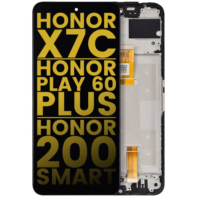 LCD displej s rámečkem pro Honor X7c / PIay 60 Plus / 200 Smart (repasovaný) (všechny barvy)