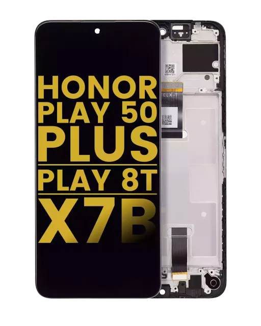 LCD displej s rámečkem pro Honor Play 50 Plus / Play 8T / X7B / 90 Smart (repasovaný) (všechny barvy)