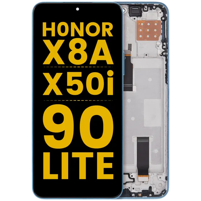 LCD displej s rámečkem pro Honor X8A / X50i / 90 Lite (repasovaný) (Cyan Lake)