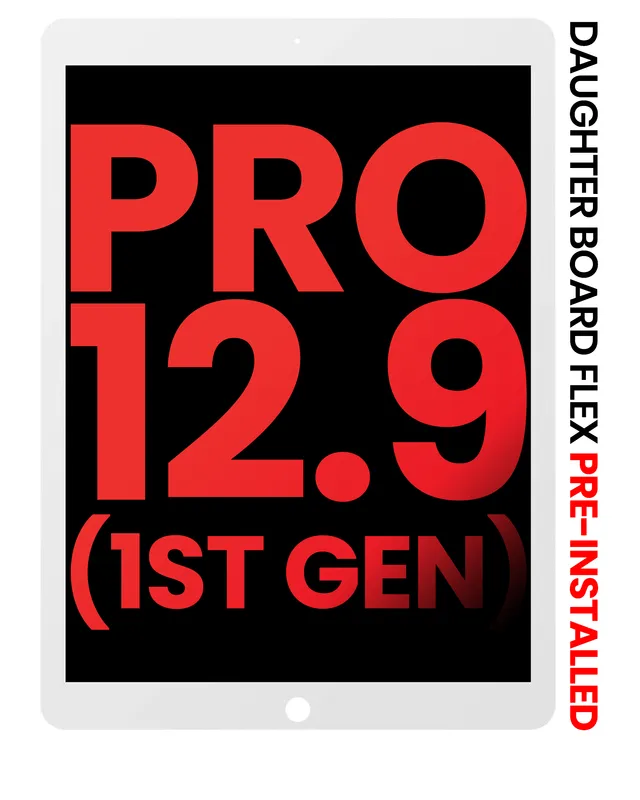 LCD displej s dotykovou vrstvou a flexem dceřiné desky (předinstalováno) pro iPad Pro 12.9" 1. gen. (2015) (Aftermarket Plus) (bílá)