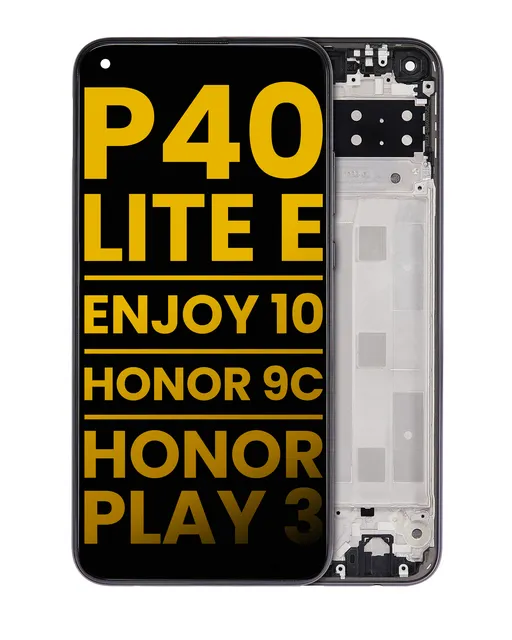 LCD displej s rámečkem pro Huawei P40 lite E / Enjoy 10 / Honor 9C / Honor Play 3 (repasovaný) (Midnight Black)