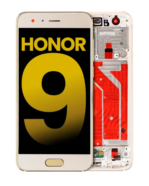 LCD displej s rámečkem pro Huawei Honor 9 (repasovaný) (zlatá)