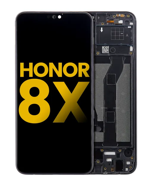 LCD displej s rámečkem pro Huawei Honor 8X (repasovaný) (černá)