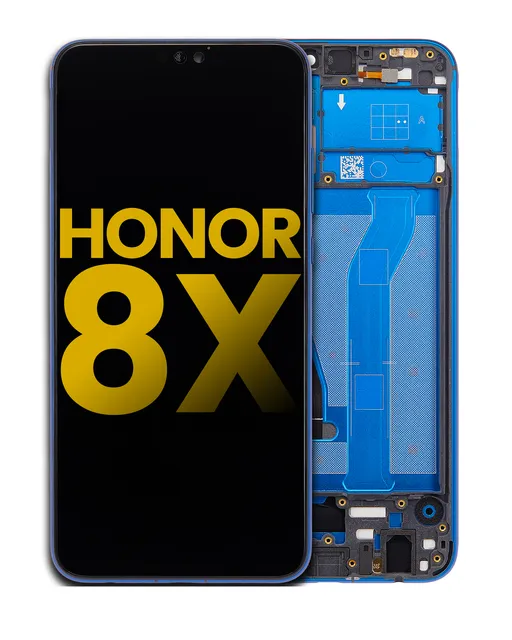 LCD displej s rámečkem pro Huawei Honor 8X (repasovaný) (modrá)