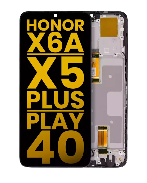 LCD displej s rámečkem pro Honor X6A / X5 Plus / Play 40 (repasovaný) (všechny barvy)