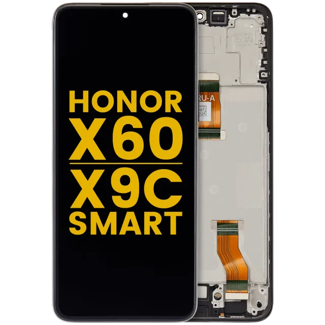 LCD displej s rámečkem pro Honor X60 / X9c Smart (repasovaný) (černá)