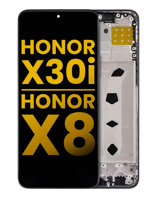 LCD displej s rámečkem pro Honor X30i / Honor X8 (Aftermarket Plus) (černá)