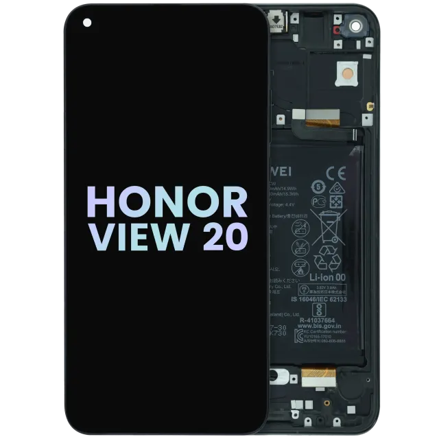 LCD displej s rámečkem pro Honor View 20 (2018) (Service Pack) (Midnight Black)