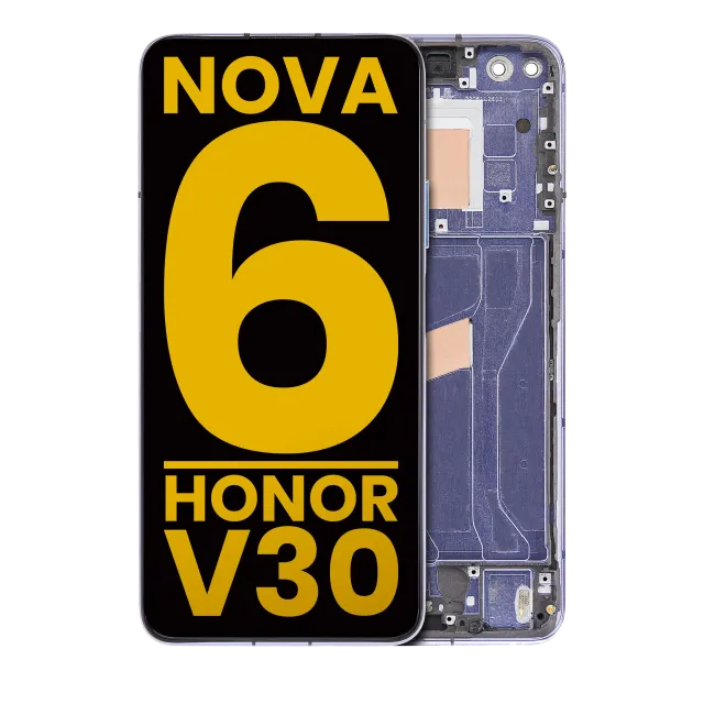 LCD displej s rámečkem pro Huawei Nova 6 5G / Honor V30 (repasovaný) (Provence)