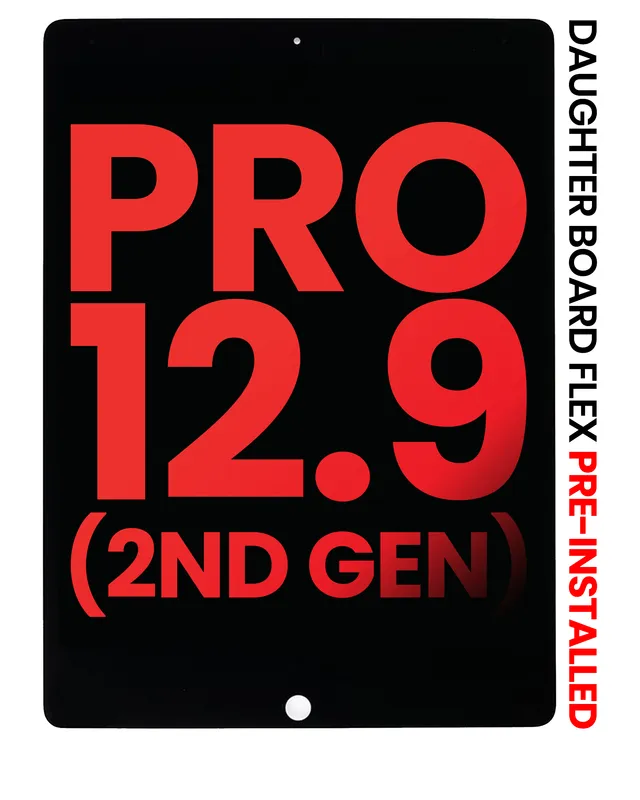 LCD displej s dotykovou vrstvou a flexem dceřiné desky (předinstalováno) pro iPad Pro 12.9" 2. gen. (2017) (Aftermarket Plus) (černá)