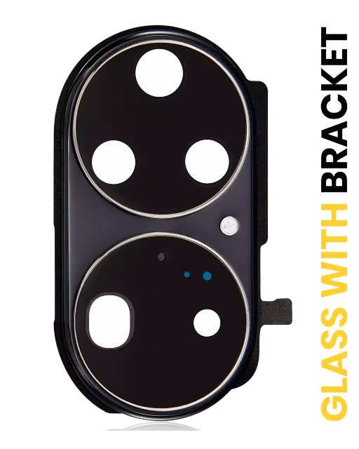 Sklíčko zadní kamery s držákem pro Huawei P50 Pro (Golden Black)