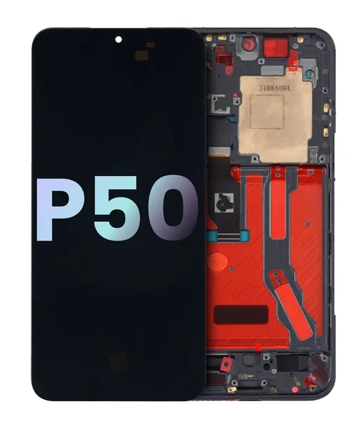 OLED displej s rámečkem pro Huawei P50 (originál OEM) (černá)