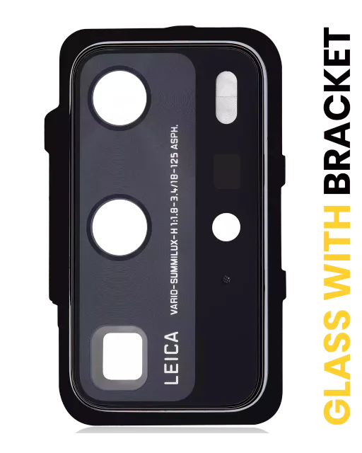 Sklíčko zadní kamery s držákem pro Huawei P40 Pro (stříbrná)