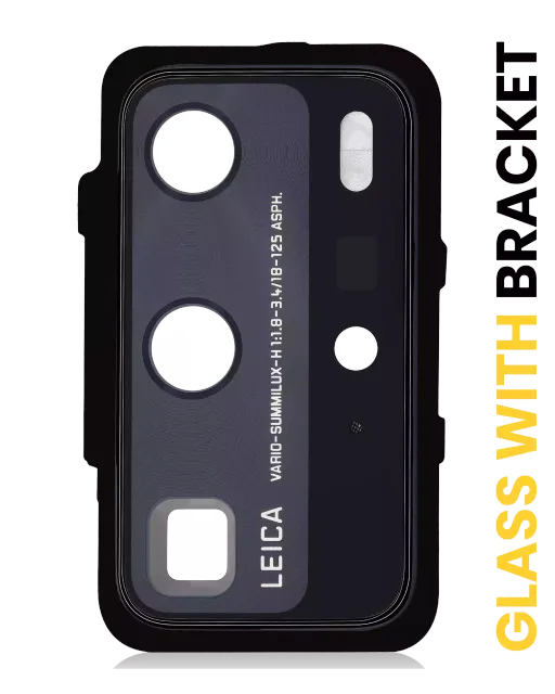 Sklíčko zadní kamery s držákem pro Huawei P40 Pro (černá)
