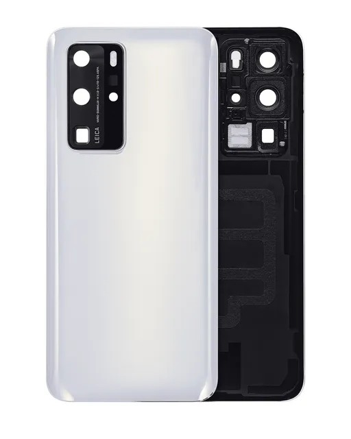 Zadní sklo se sklíčkem kamery pro Huawei P40 Pro (Ice White)