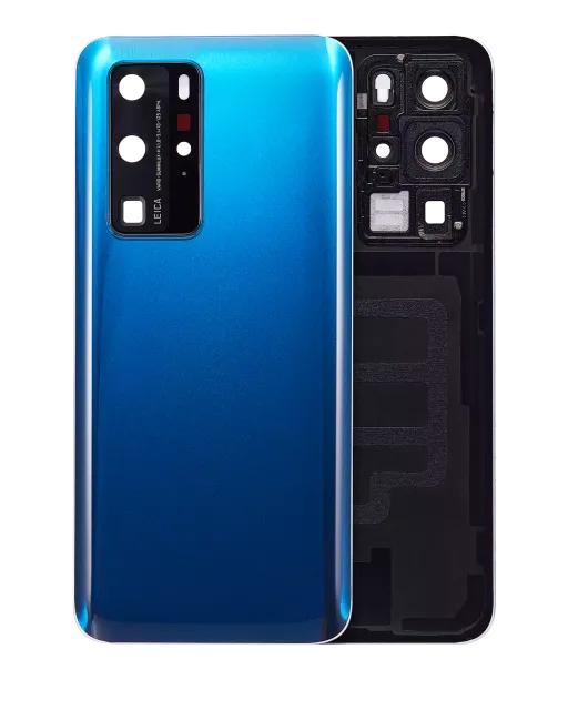 Zadní sklo se sklíčkem kamery pro Huawei P40 Pro (Deep Sea Blue)