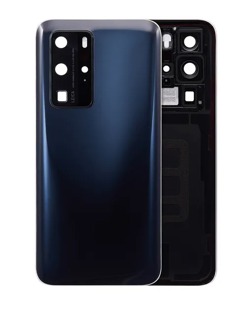 Zadní sklo se sklíčkem kamery pro Huawei P40 Pro (černá)
