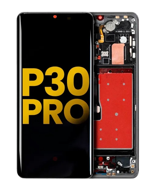 OLED displej s rámečkem pro Huawei P30 Pro (Aftermarket Plus) (černá)