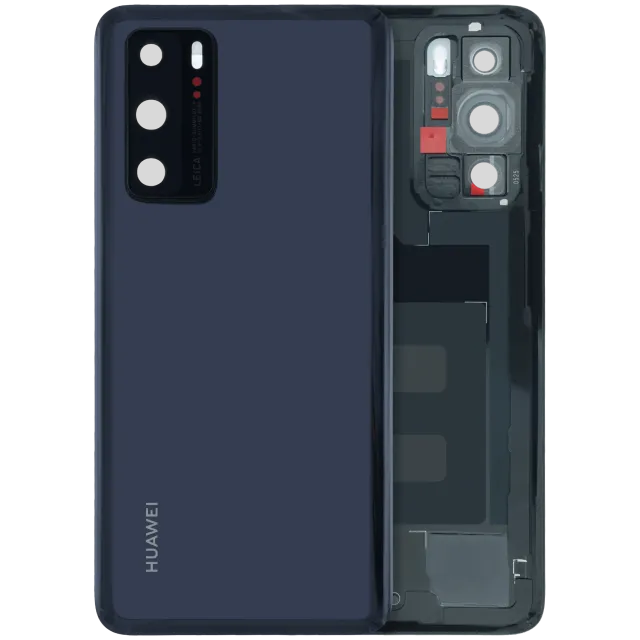 Zadní sklo pro Huawei P40 (2020) (Service Pack) (černá)