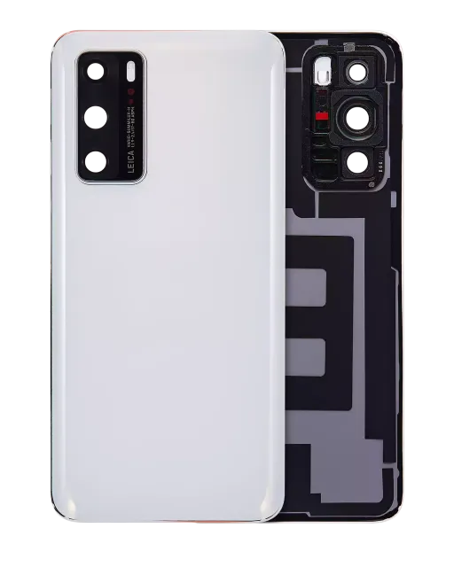 Zadní sklo se sklíčkem kamery pro Huawei P40 (Ice White)