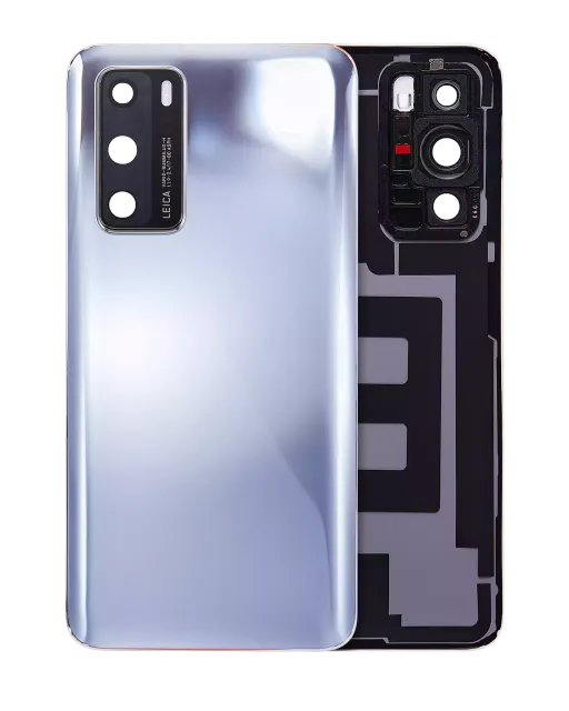 Zadní sklo se sklíčkem kamery pro Huawei P40 (Silver Frost)