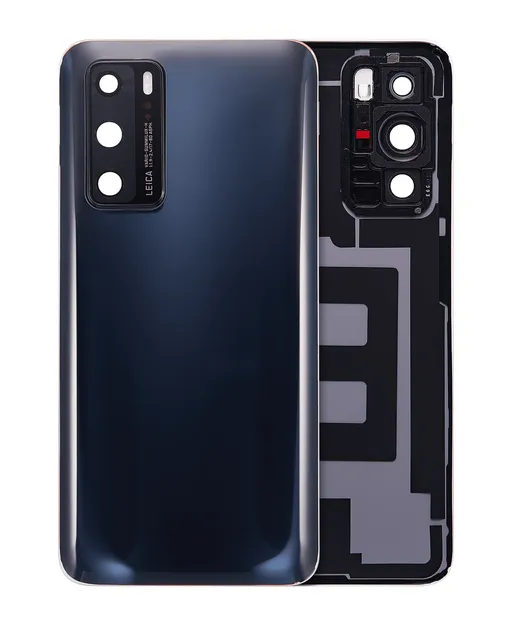Zadní sklo se sklíčkem kamery pro Huawei P40 (černá)