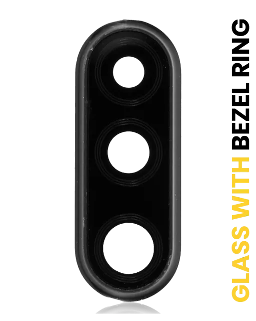 Sklíčko zadní kamery s bezel ring pro Huawei P30 Lite (Midnight Black) (6GB RAM)