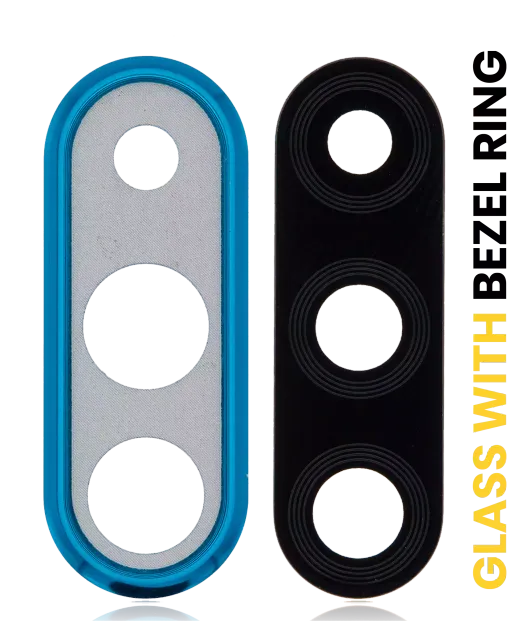 Sklíčko zadní kamery s bezel ring pro Huawei P30 Lite (Peacock Blue) (6GB RAM)
