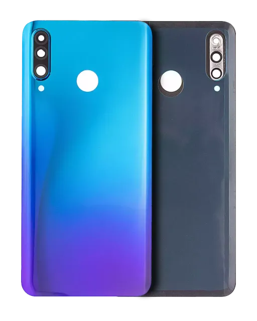 Zadní sklo se sklíčkem kamery pro Huawei P30 Lite / Nova 4E (6GB RAM / Without Logo) (Peacock Blue)