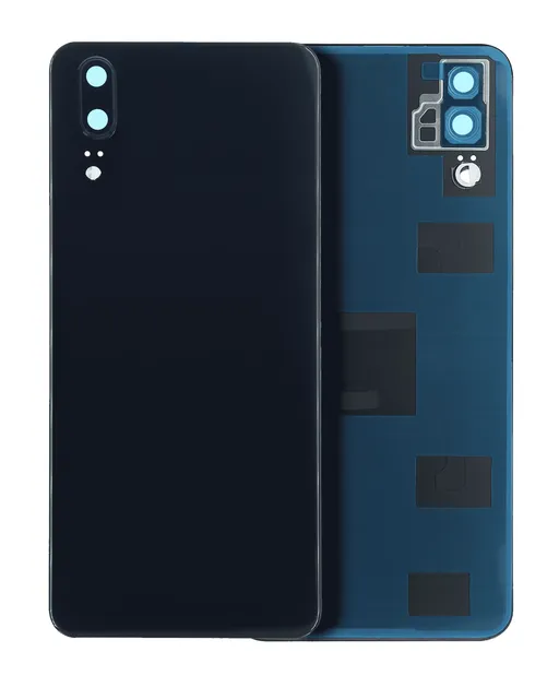 Zadní sklo se sklíčkem kamery pro Huawei P20 (černá)