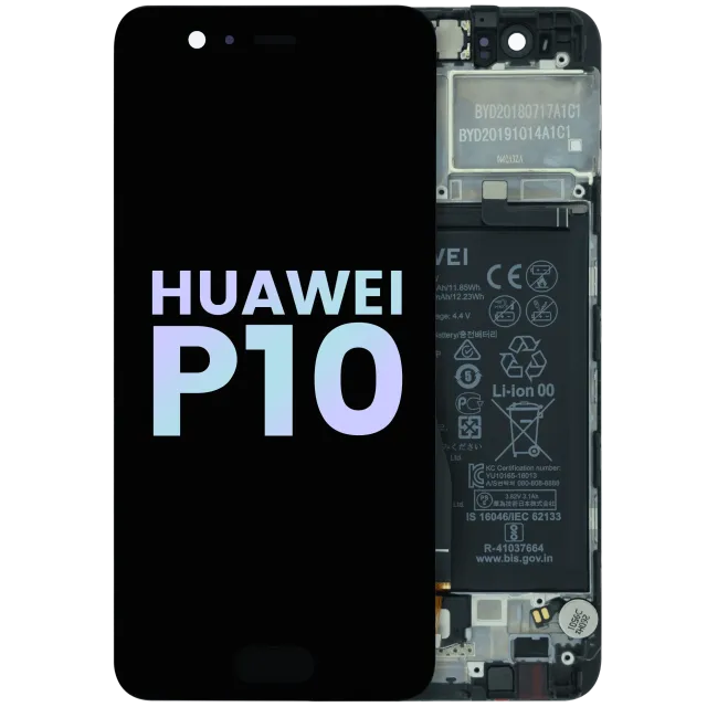 LCD displej s rámečkem pro Huawei P10 (originál OEM) (černá)