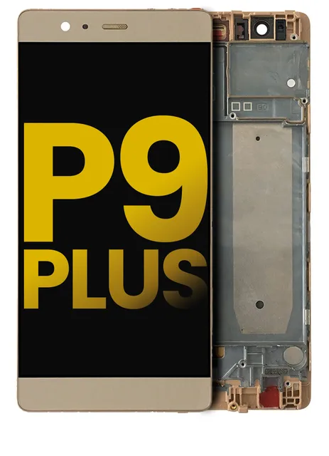 LCD displej s rámečkem pro Huawei P9 Plus (repasovaný) (Haze Gold)