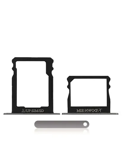 Sim karta + SD karta šuplík pro Huawei P8 (šedý titan)