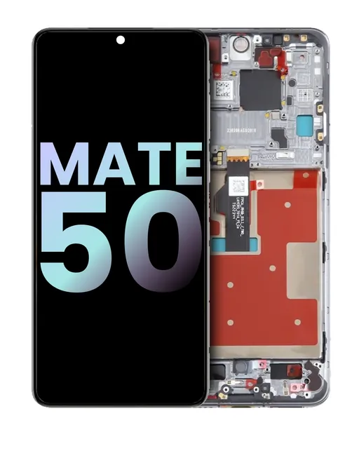 OLED displej s rámečkem pro Huawei Mate 50 (originál OEM) (stříbrná)