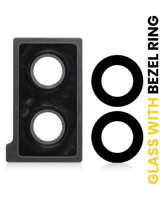 Sklíčko zadní kamery s bezel ring pro Huawei Mate 10 (černá)