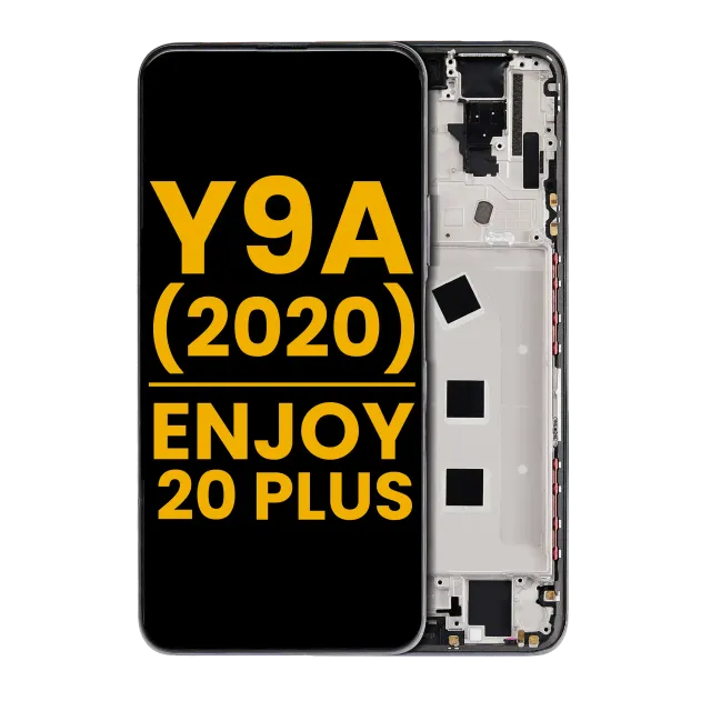 LCD displej s rámečkem pro Huawei Y9a / Huawei Enjoy 20 Plus 5G (repasovaný) (černá)