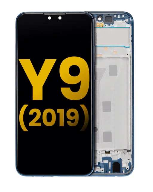 LCD displej s rámečkem pro Huawei Y9 (2019) (repasovaný) (Sapphire Blue)