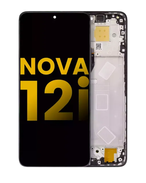 LCD displej s rámečkem pro Huawei Nova 12i (repasovaný) (černá)