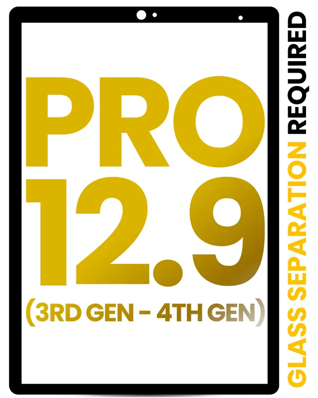 Přední sklo pro iPad Pro 12.9" 3. gen. (2018) / 4. gen. (2020) (všechny barvy) (nutné oddělení skla)