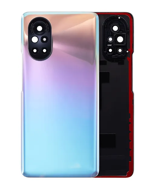 Zadní sklo se sklíčkem kamery pro Huawei Nova 8 (stříbrná)