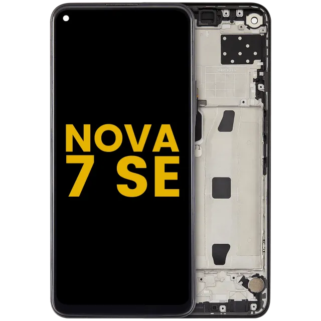 LCD displej s rámečkem pro Huawei Nova 7 SE (2020) (repasovaný) (černá)