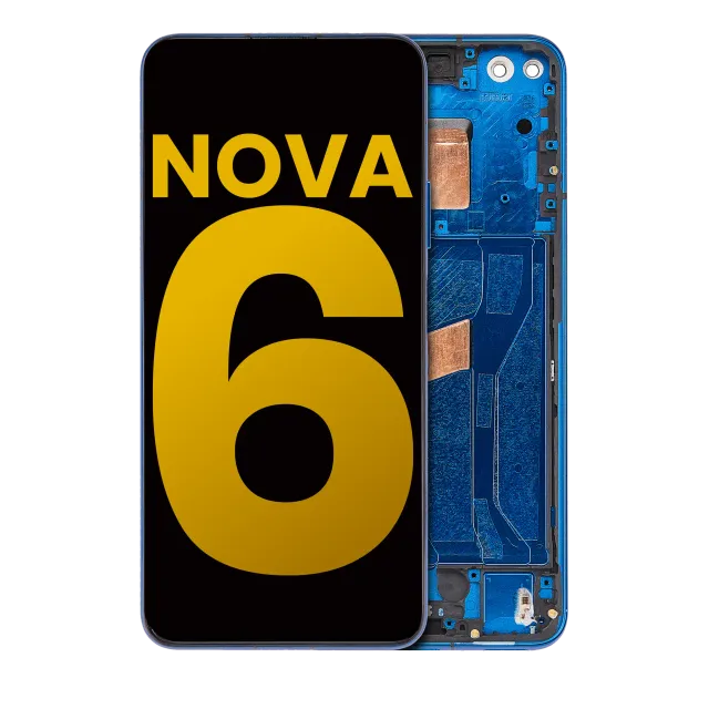 LCD displej s rámečkem pro Huawei Nova 6 5G (repasovaný) (modrá)