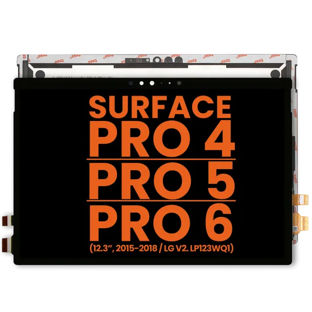 LCD displej s dotykovou vrstvou pro Microsoft Surface Pro 4 (1724) (Version 2 / LG LCD Version: LP123WQ1) / Surface Pro 5 (1796) / Surface Pro 6 (1807) (kosmetická vada, stav A)