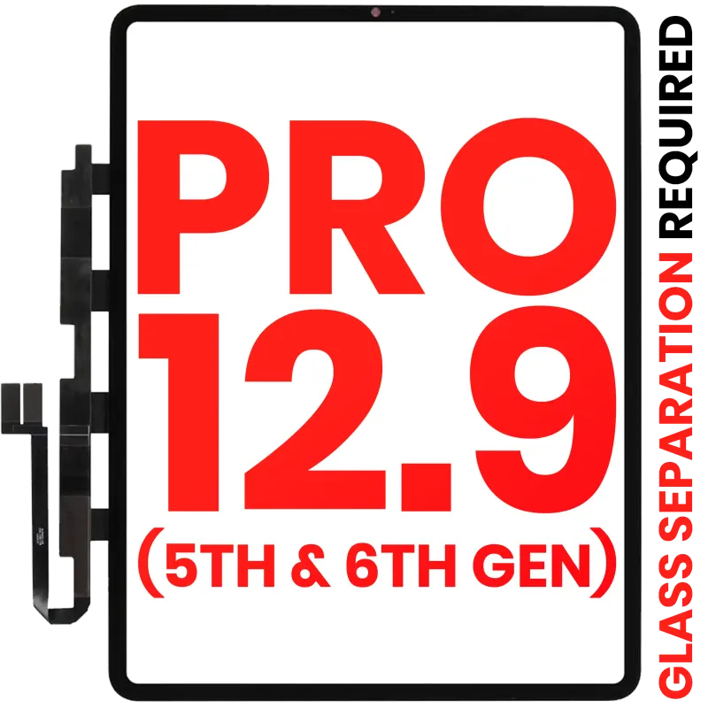 Dotyková vrstva (digitizér) pro iPad Pro 12.9" 5. gen. (2021) / 12.9" 6. gen. (2022) (předinstalovaná OCA, nutné oddělení skla) (Aftermarket Plus) (všechny barvy)