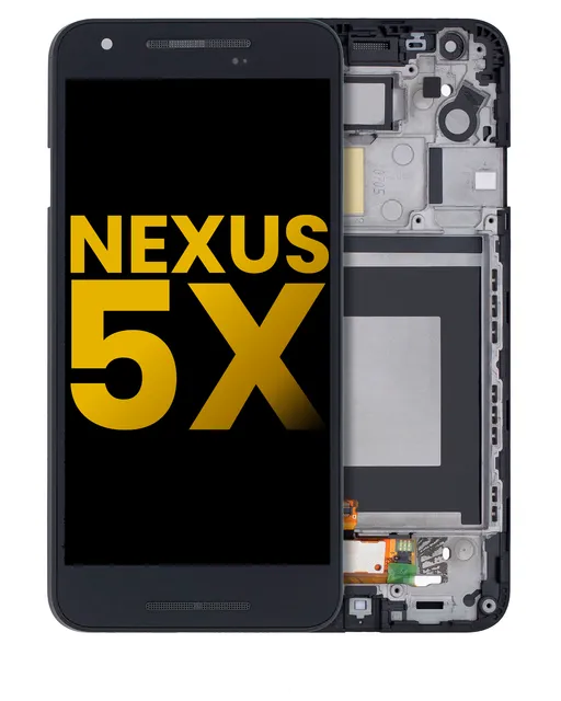 LCD displej s rámečkem pro Nexus 5X (repasovaný) (černá)