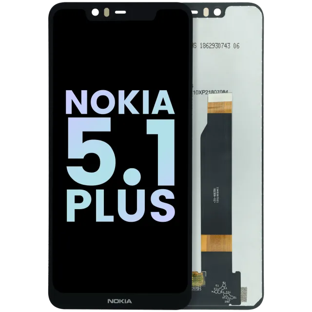 LCD displej bez rámečku pro Nokia 5.1 Plus (originál OEM) (černá)