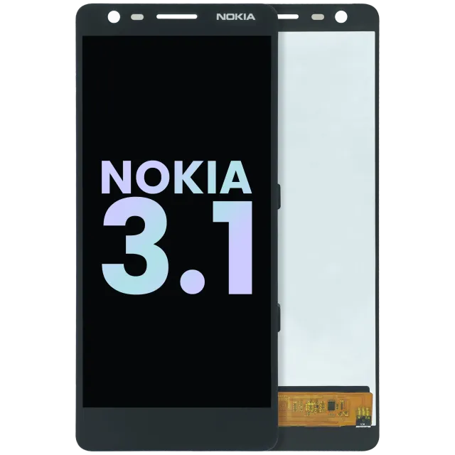 LCD displej bez rámečku pro Nokia 3.1 (originál OEM) (černá)