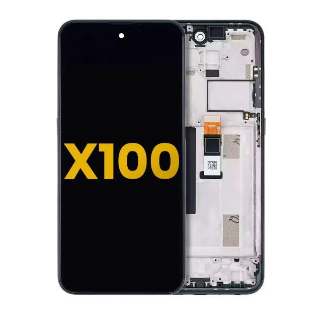 LCD displej s rámečkem pro Nokia X100 5G (repasovaný) (modrá)