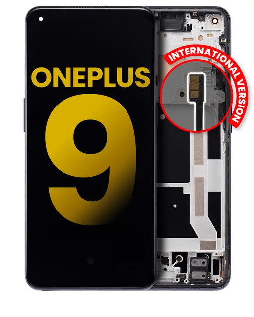 OLED displej s rámečkem pro OnePlus 9 (mezinárodní verze) (repasovaný) (Astral Black)